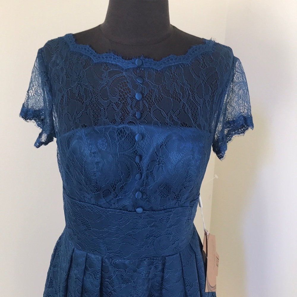 NWT! LIGHT IN THE BOX size 6 ink blue lace dress - Picture 2 of 8